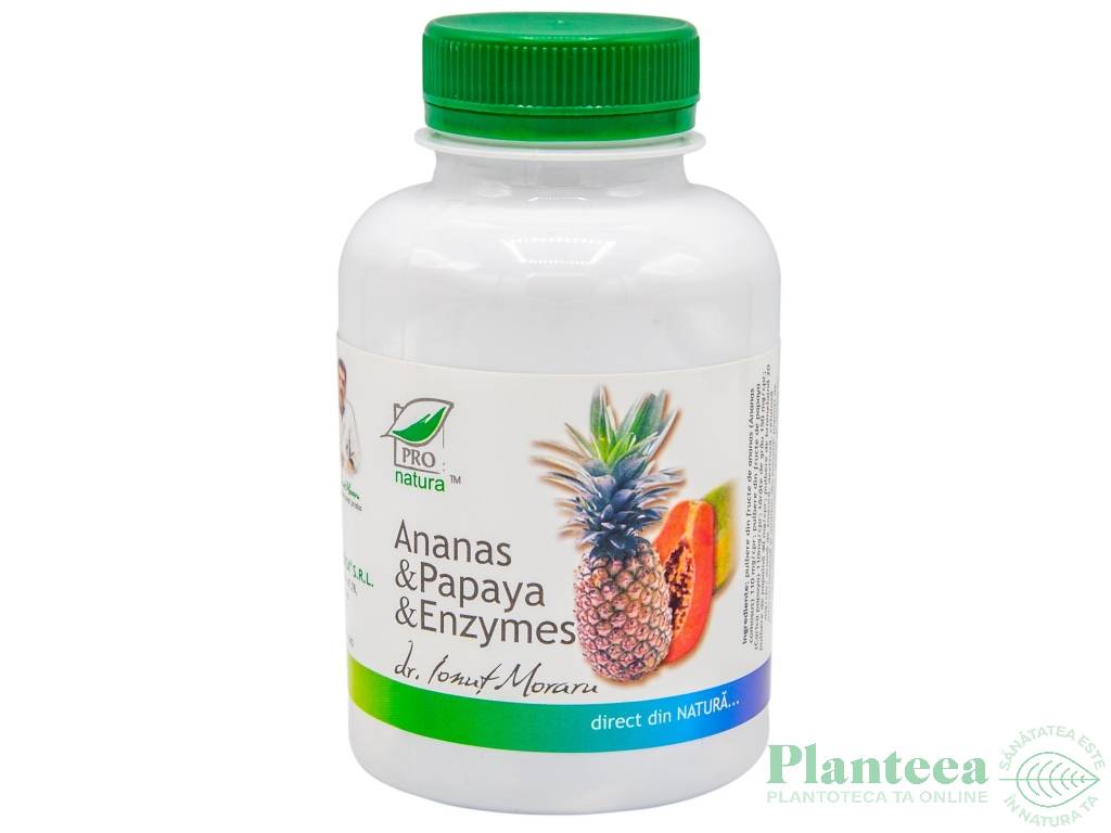 Ananas papaya enzime 100cps - MEDICA