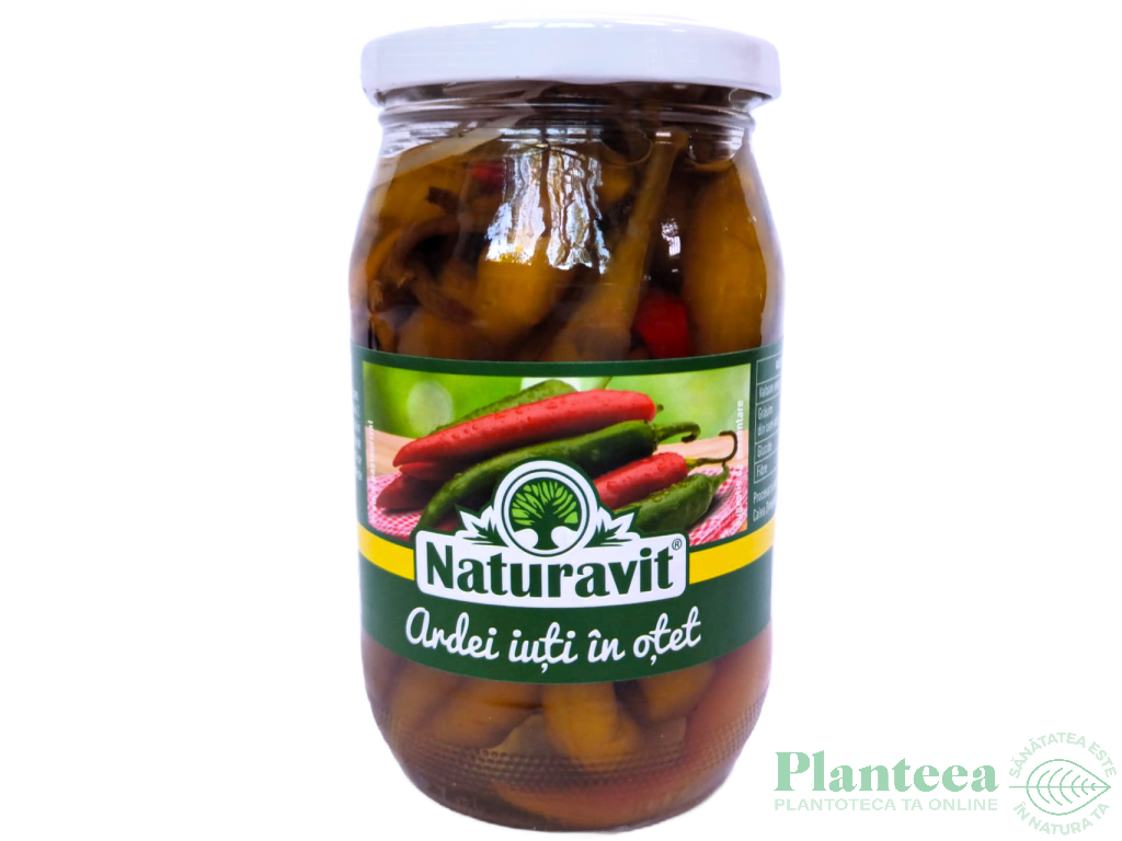 Ardei iuti in otet 370ml - NATURAVIT