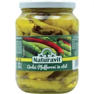 Ardei pfefferoni dulci in otet 720ml - NATURAVIT