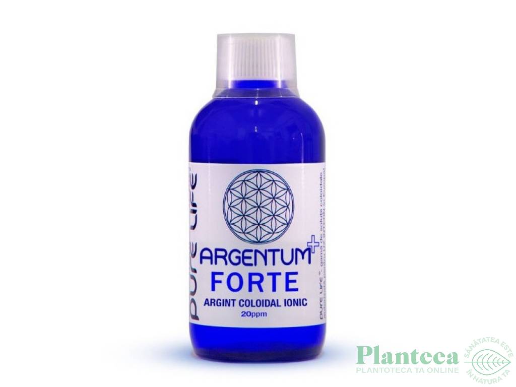 Argint coloidal 20ppm Argentum+ forte 240ml - PURE LIFE