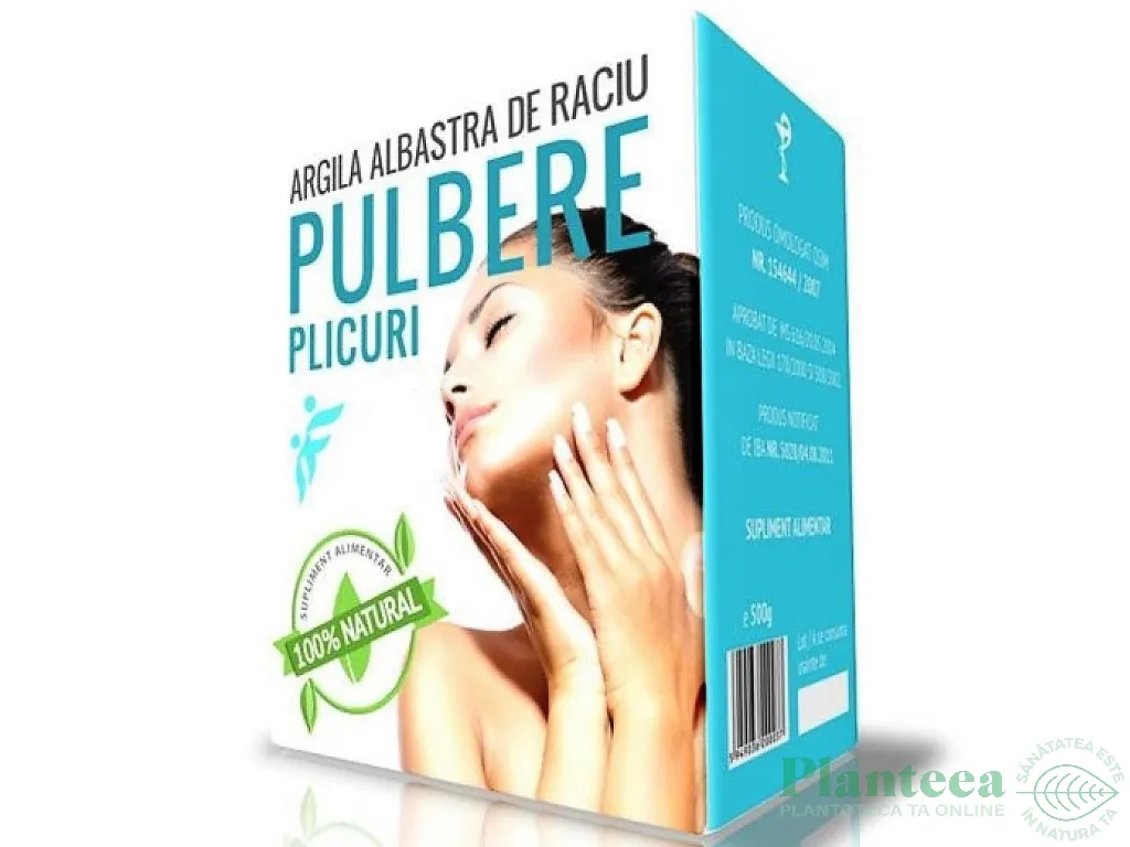 Argila albastra pulbere plic 5x100g - RACIU