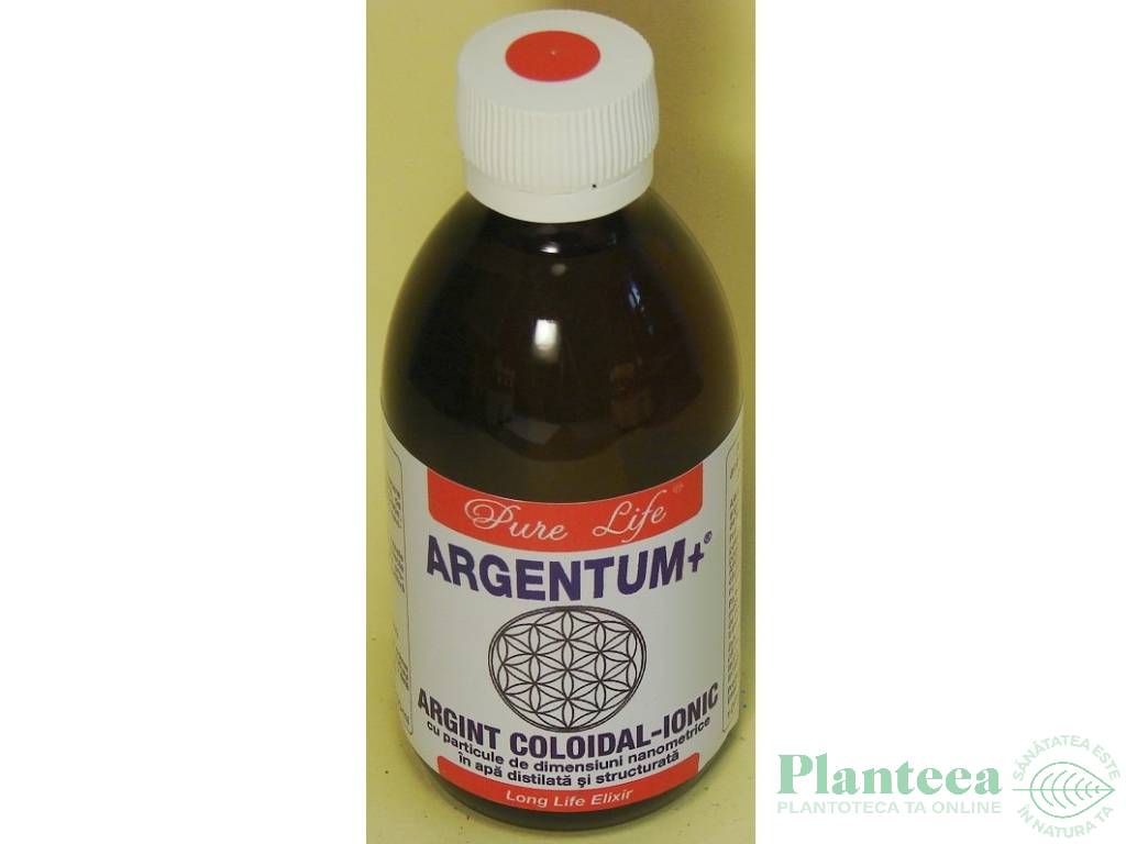 Argint coloidal 10ppm Argentum+ plus 240ml - PURE LIFE