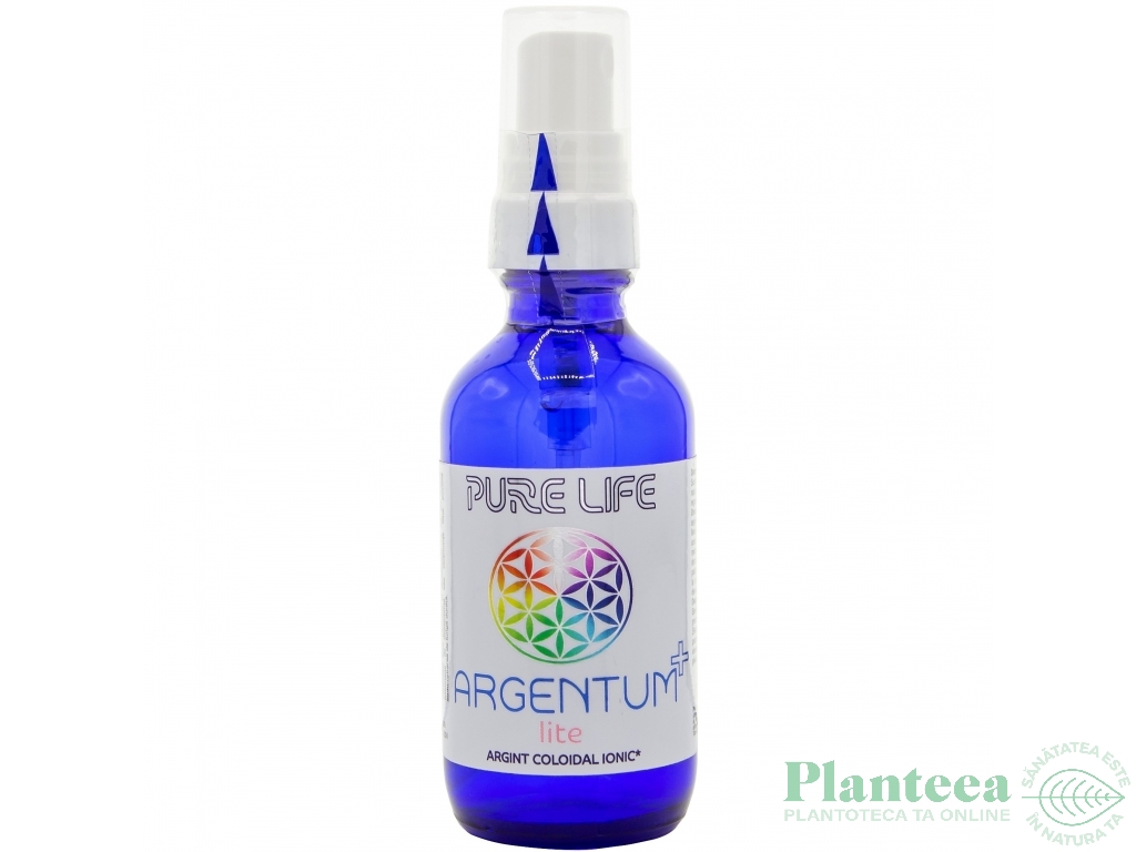 Argint coloidal 5ppm Argentum+ lite pulverizator 60ml - PURE LIFE