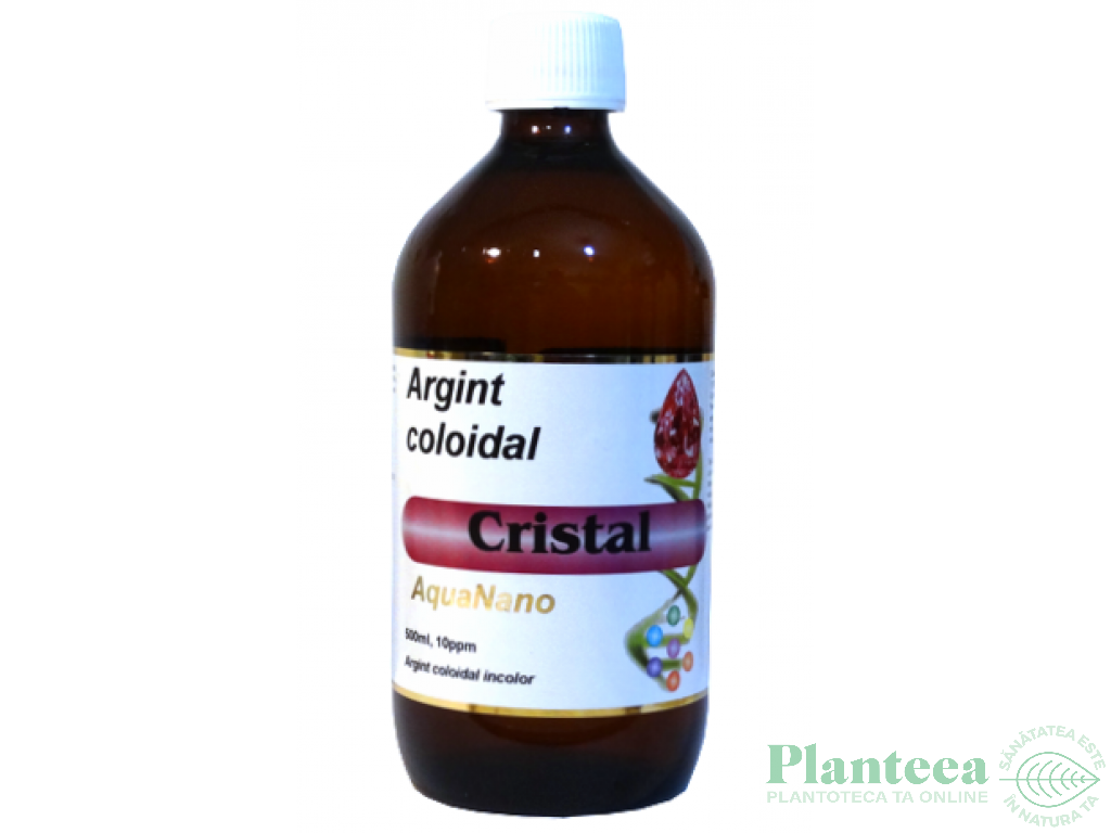 Argint coloidal incolor 10ppm Cristal 480ml - AQUA NANO