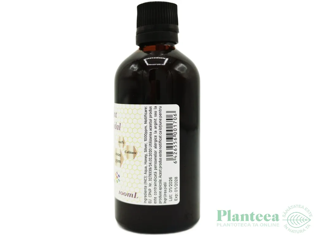 Argint coloidal in miere 1000ppm ArgiMel 100ml - AQUA NANO