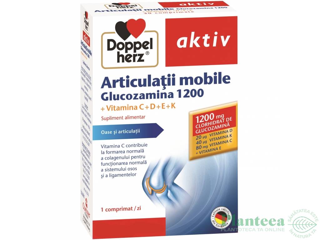 Articulatii mobile 1200 glucozamina C D E K 30cps - DOPPEL HERZ