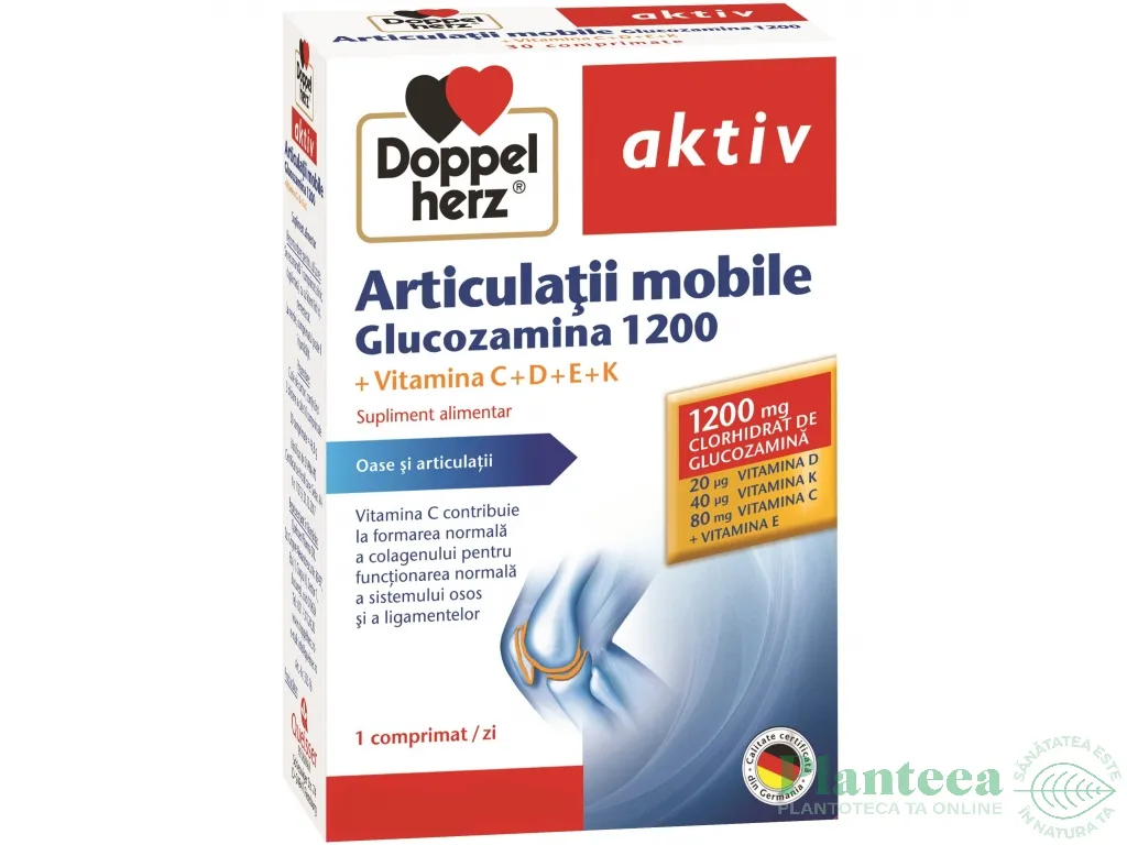Articulatii mobile 1200 glucozamina C D E K 30cps - DOPPEL HERZ