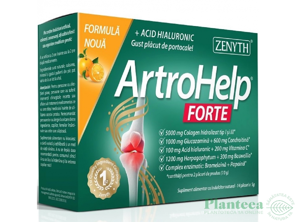 ArtroHelp forte acid hialuronic portocala plicuri 14x5g - ZENYTH