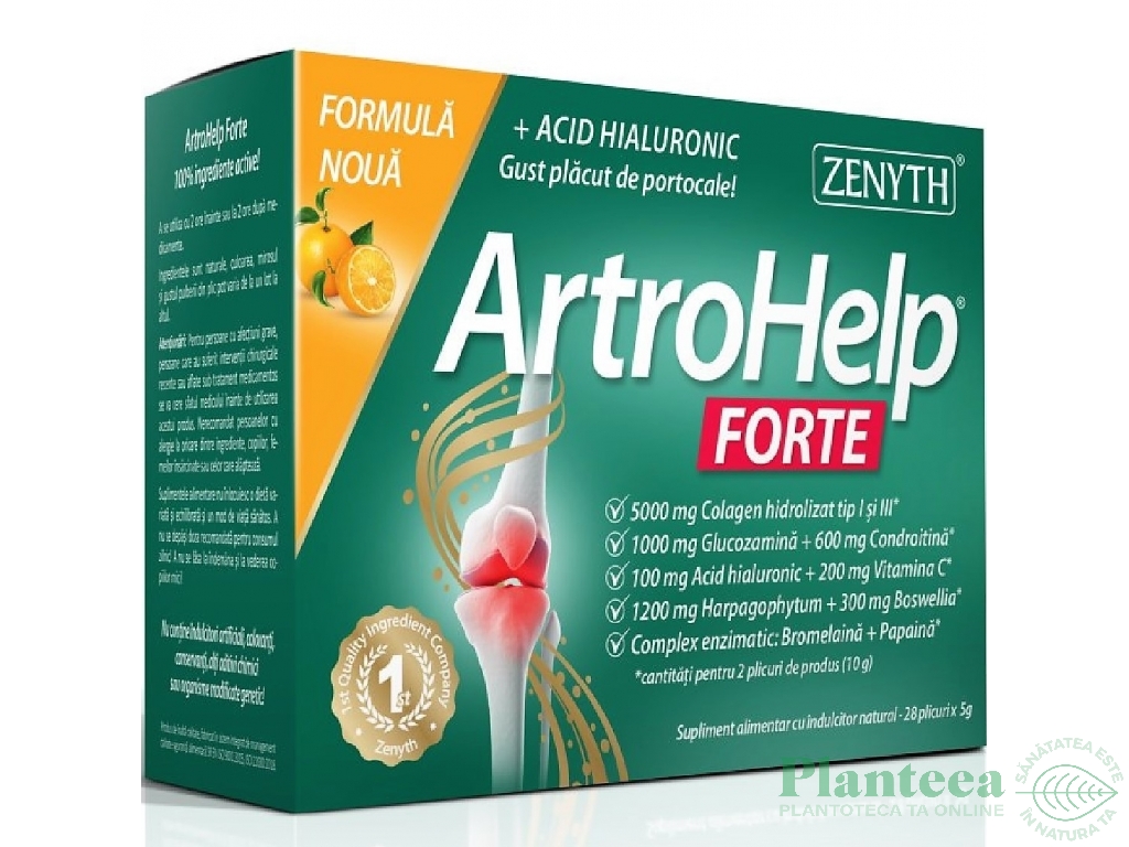 ArtroHelp forte acid hialuronic portocala plicuri 28x5g - ZENYTH