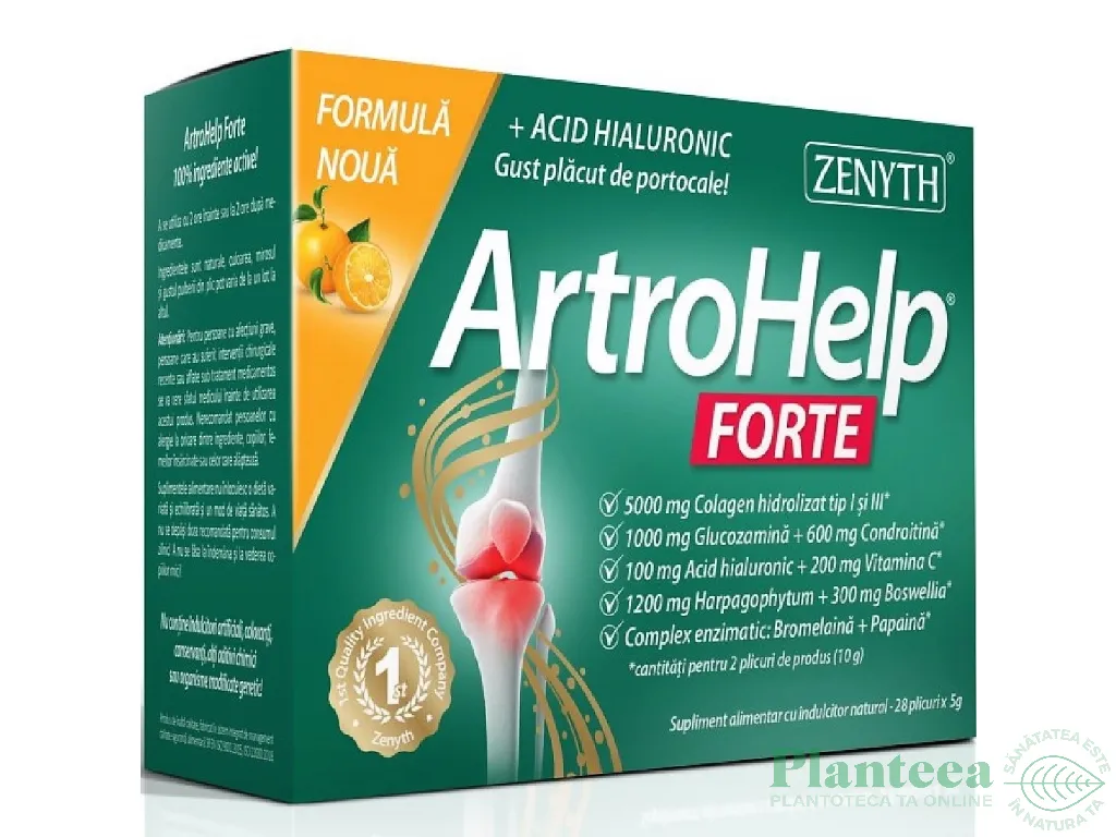 ArtroHelp forte acid hialuronic portocala plicuri 28x5g - ZENYTH