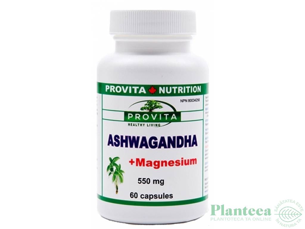 Ashwagandha Magnezium 550mg 60cps - PROVITA NUTRITION