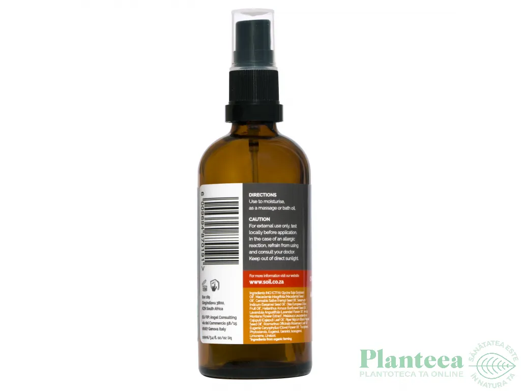 Ulei masaj arnica Athletic organic 100ml - SOiL