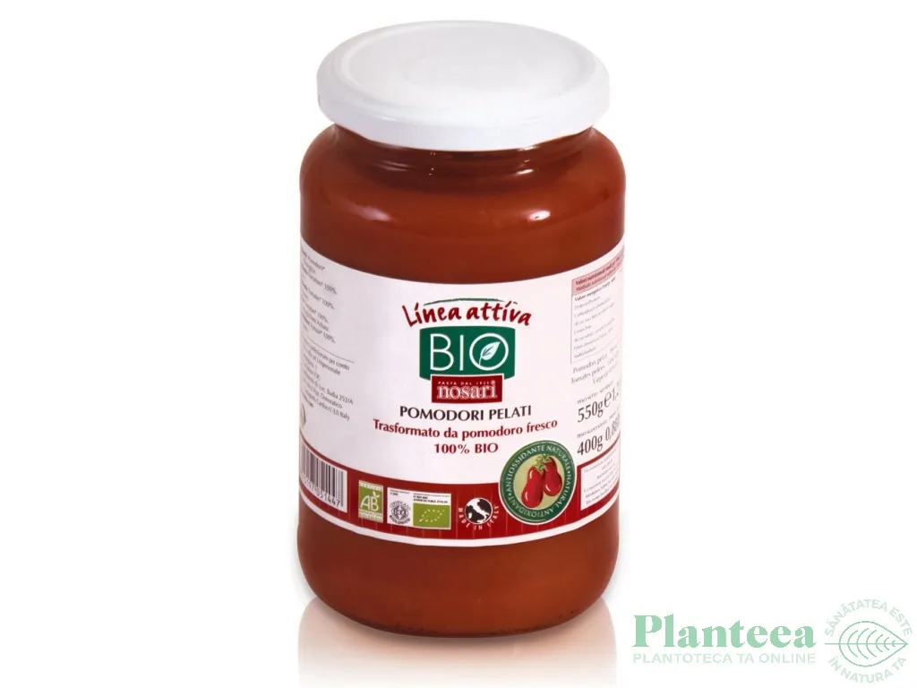 Rosii decojite bucati in suc propriu eco 550g - LINEA ATTIVA