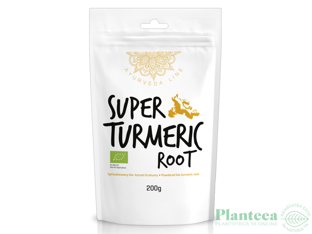 Pulbere turmeric bio 200g - DIET FOOD