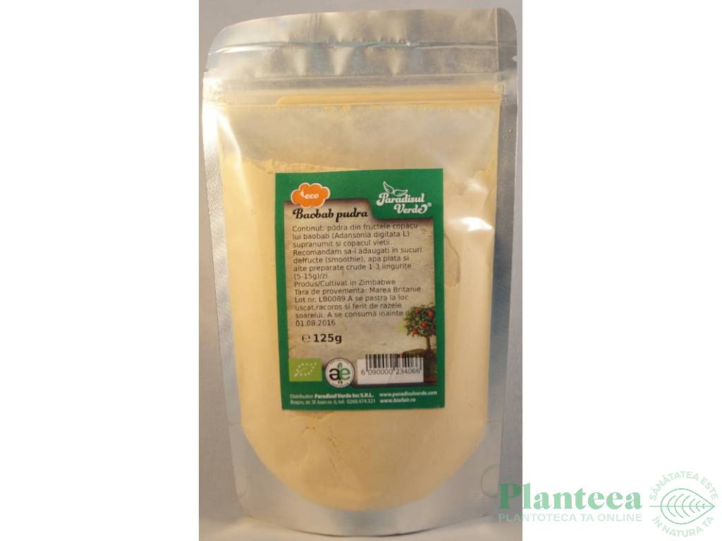 Pulbere baobab PV eco 125g - PARADISUL VERDE