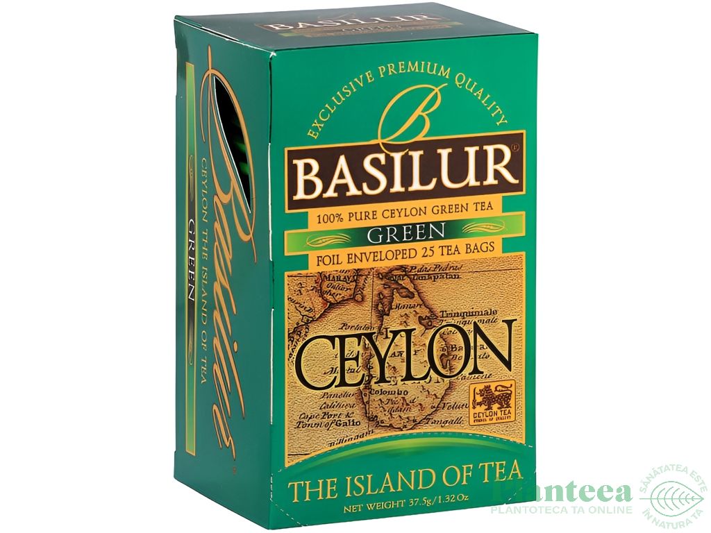 Ceai verde ceylon Island of Tea green 1,5gx25dz - BASILUR
