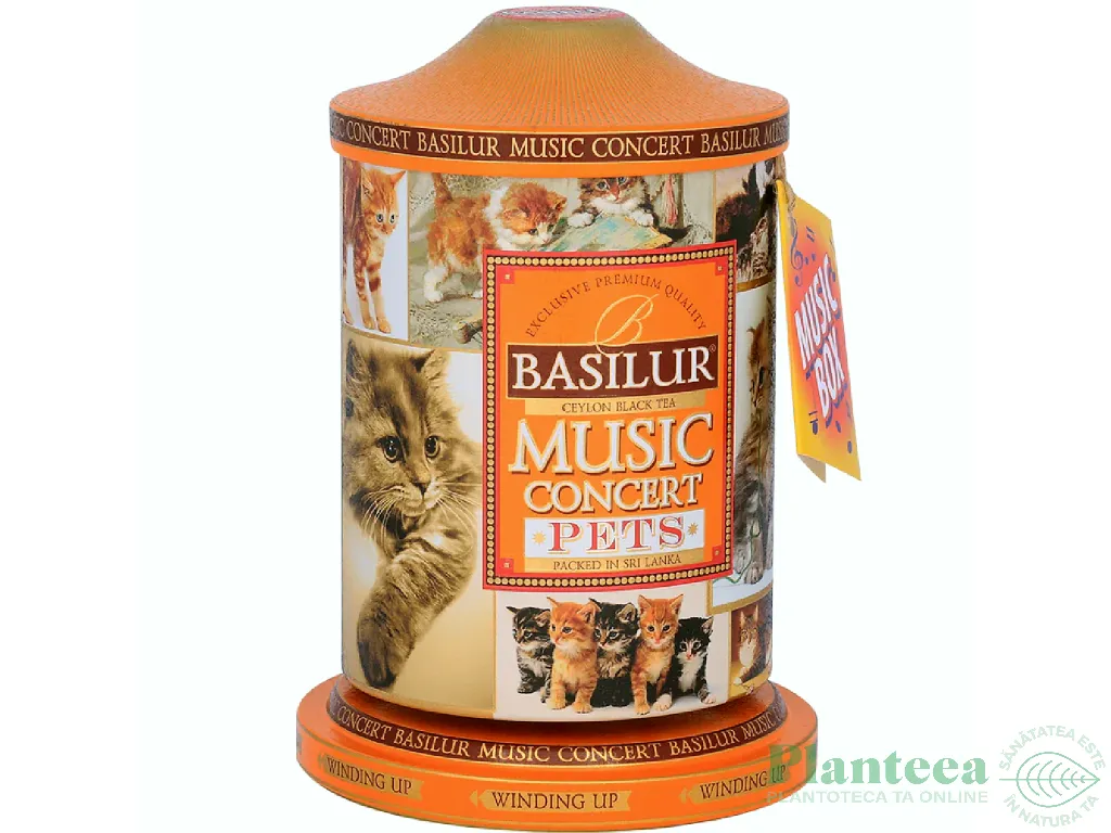 Ceai negru ceylon Music Concert Pets cutie muzicala 100g - BASILUR