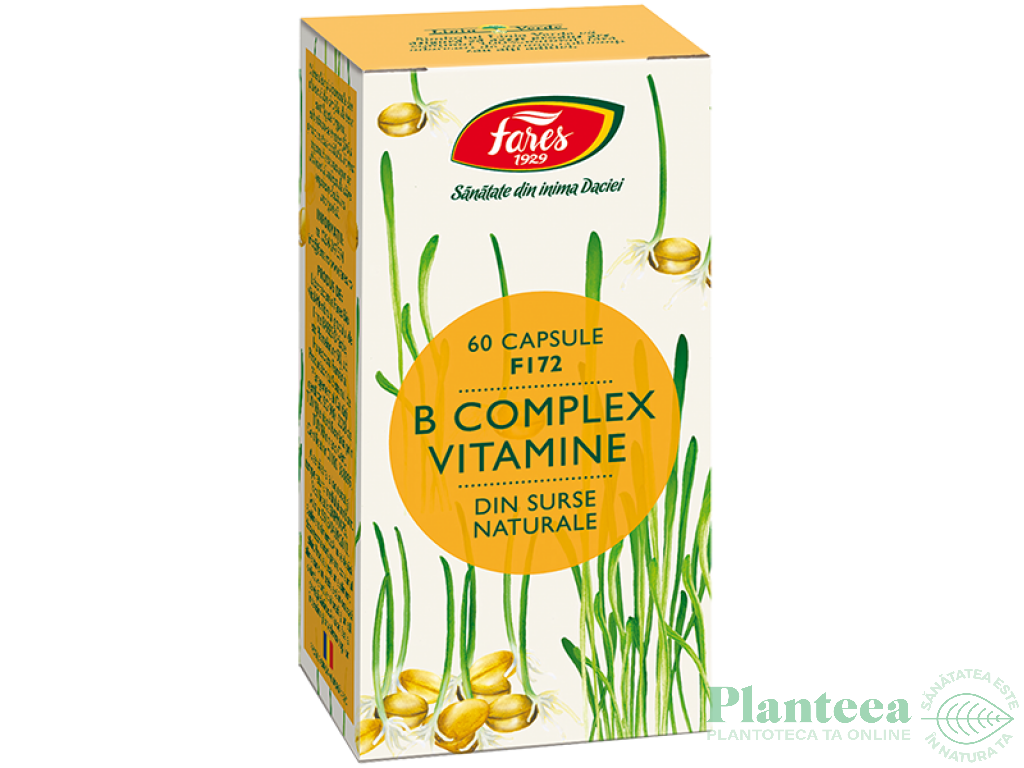 B complex vitamine naturale 60cps - FARES