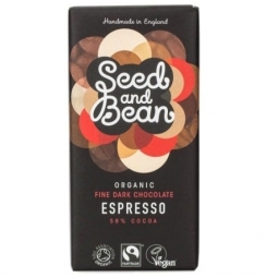 Ciocolata neagra 58% cafea eco 85g - SEED&BEAN