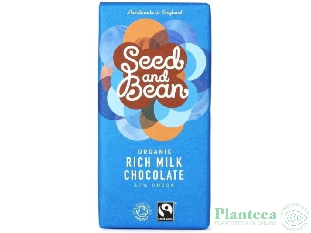 Ciocolata lapte bogat eco 85g - SEED&BEAN