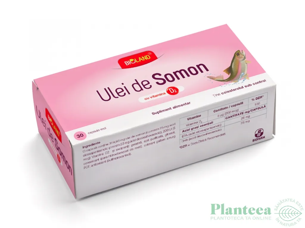 Ulei somon D2 30cps - BIOLAND