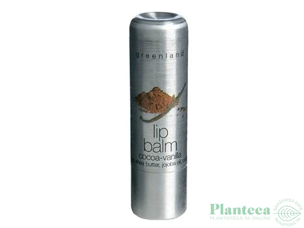 Balsam buze cacao vanilie 3,9g - GREENLAND