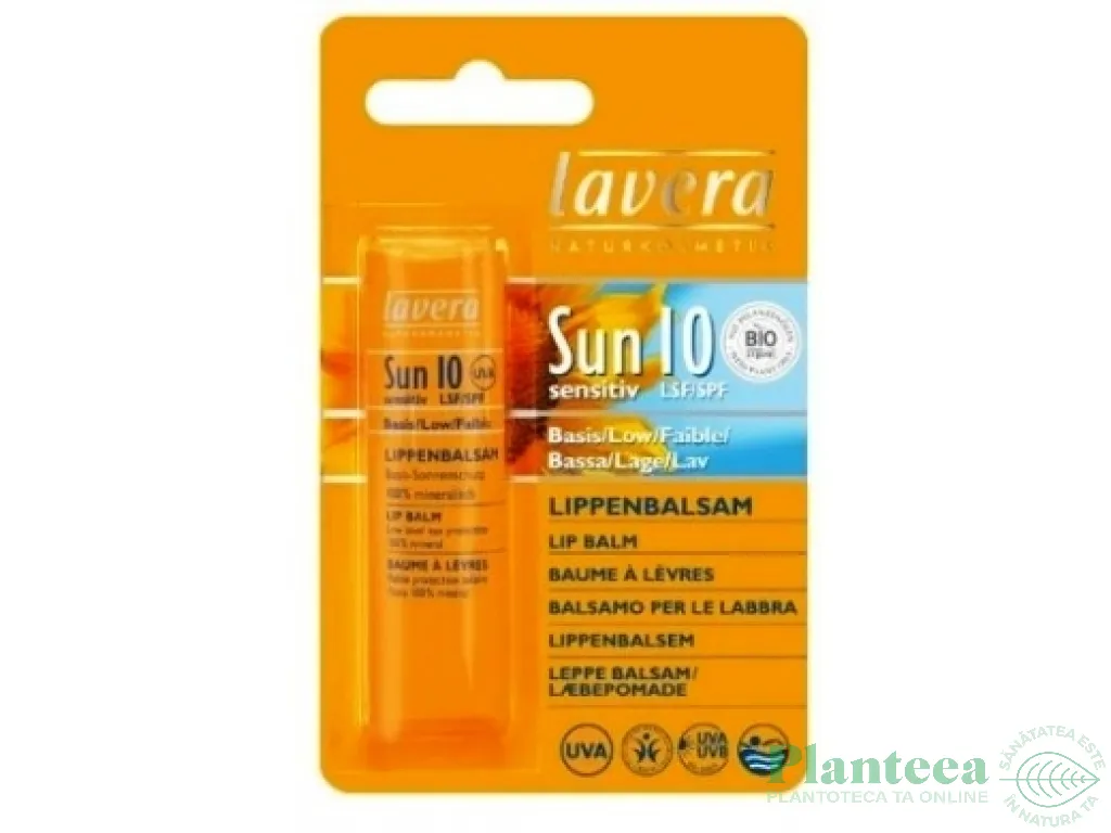 Balsam buze spf10 Sun Sensitiv 4,5g - LAVERA
