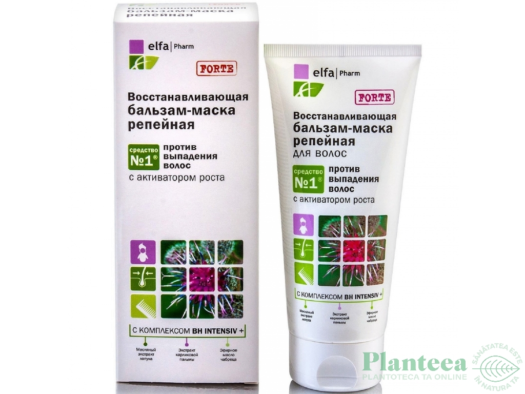 Balsam masca par deteriorat regenerare intensa Brusture Forte 200ml - ELFA PHARM