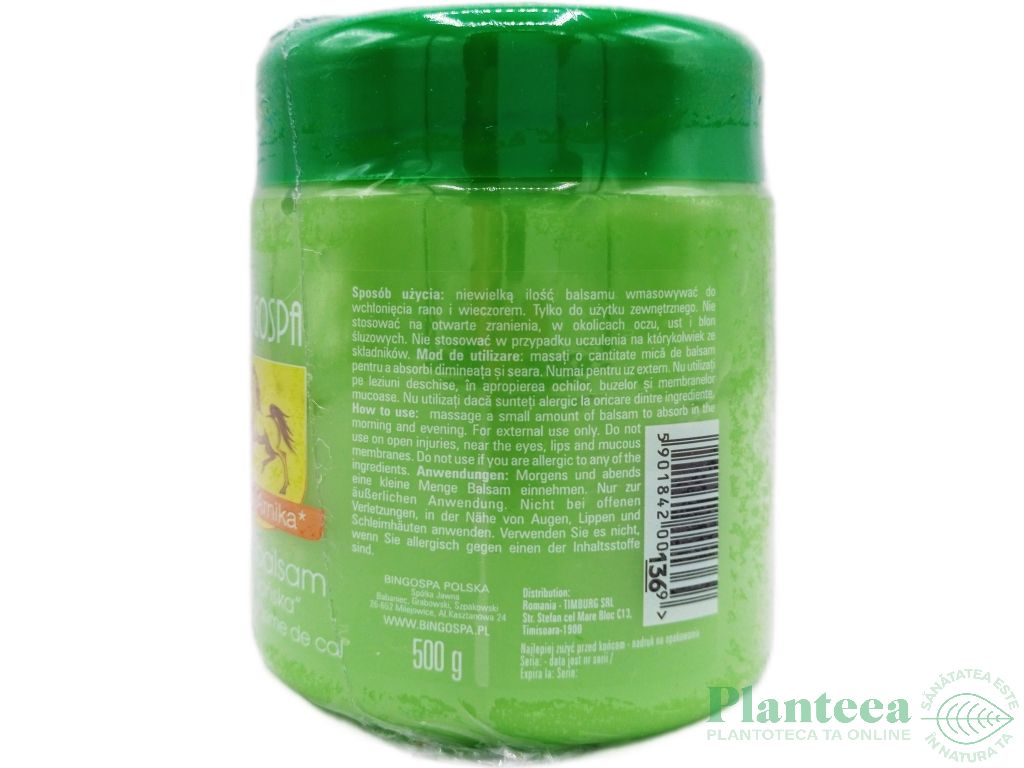 Gel puterea calului arnica 500ml - BINGO SPA