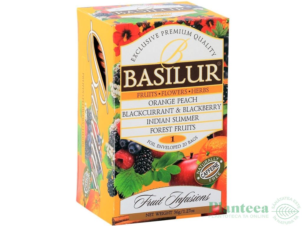 Ceai Fruit Infusions asortat nr1 4sort 1,8gx25dz - BASILUR