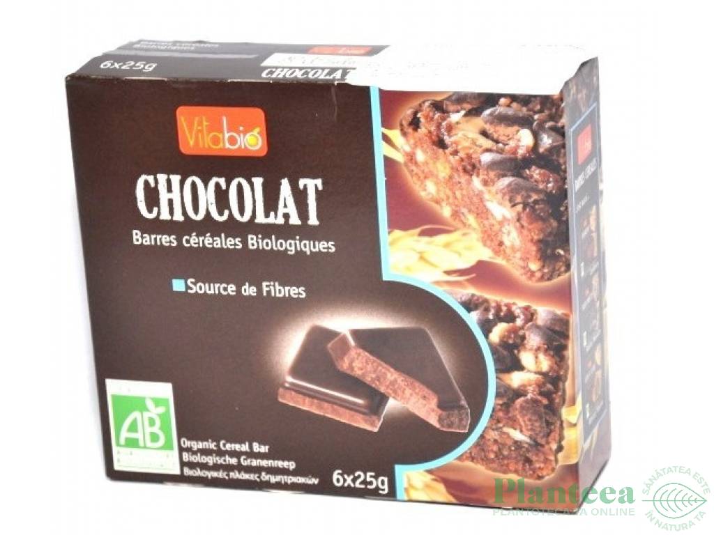 Batoane cereale ciocolata eco 6x25g - VITABIO