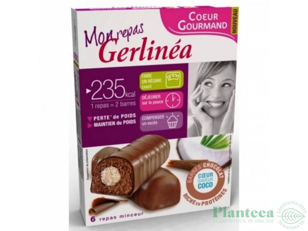 Batoane inlocuire masa ciocolata crema cocos 12x31g - GERLINEA