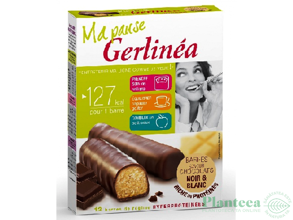 Batoane inlocuire masa ciocolata neagra alba 12x31g - GERLINEA