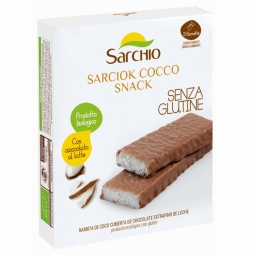 Batoane cocos glazura ciocolata lapte fara gluten eco 3x30g - SARCHIO