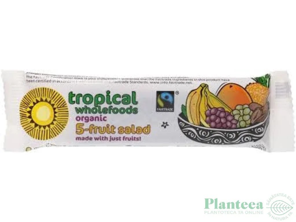 Baton 5fructe eco 40g - TROPICAL WHOLEFOODS