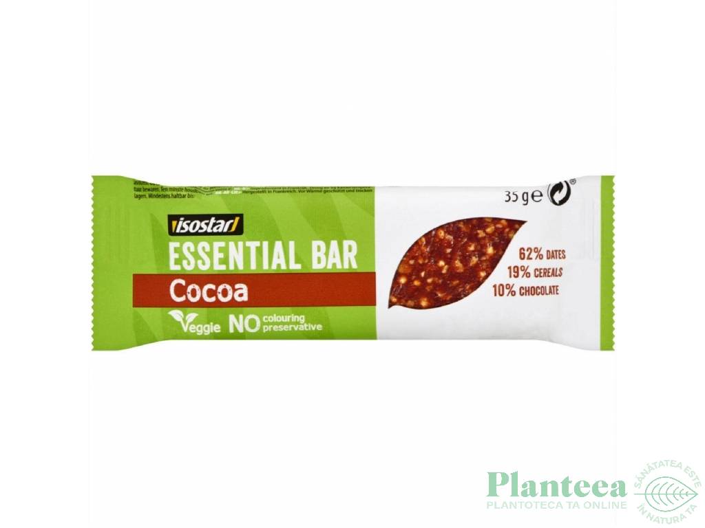 Baton energizant Essential cacao 35g - ISOSTAR