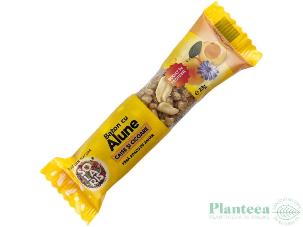 Baton alune caise cicoare fara zahar 28g - SOLARIS