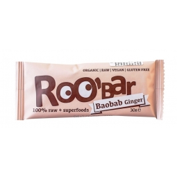 Baton baobab ghimbir raw bio 30g - ROOBAR