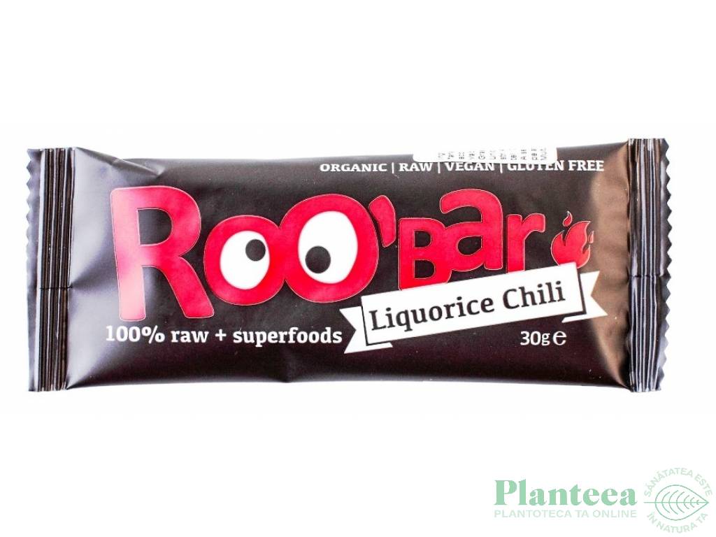 Baton chilli lemn dulce raw bio 30g - ROOBAR