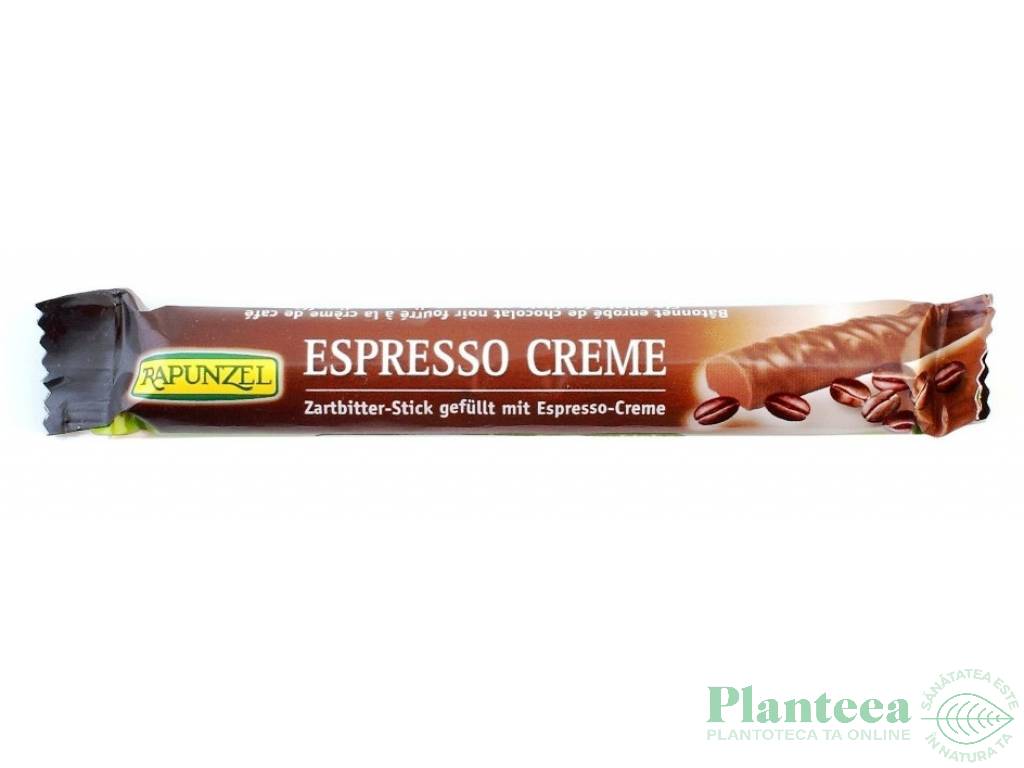 Stick ciocolata semiamaruie umplut crema espresso eco 22g - RAPUNZEL