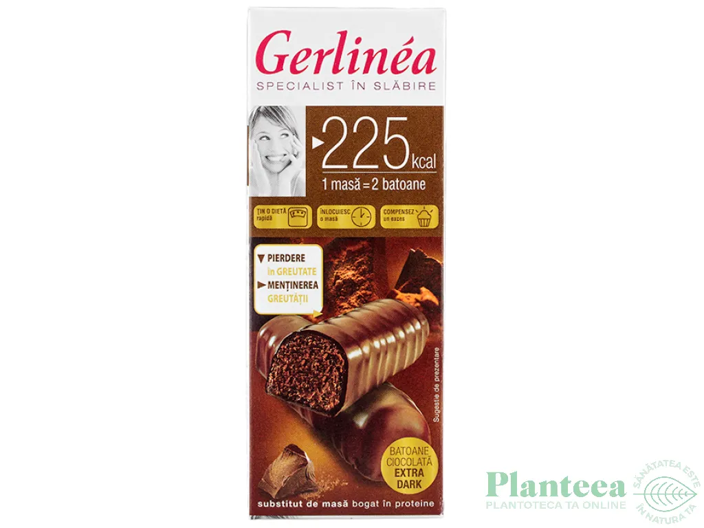 Batoane inlocuire masa ciocolata neagra intensa 2x31g - GERLINEA
