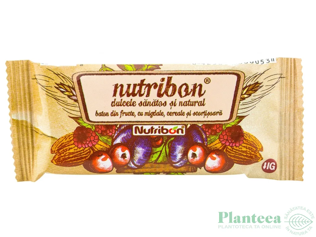 Baton fructe migdale 40g - NUTRIBON