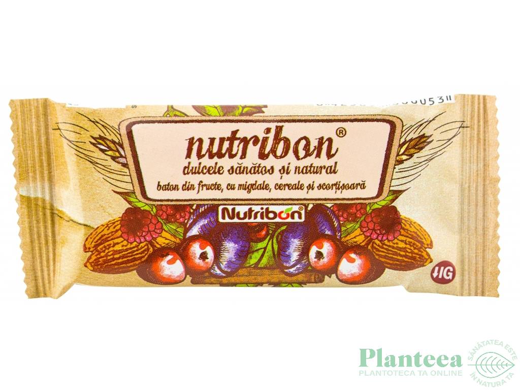 Baton fructe migdale 40g - NUTRIBON