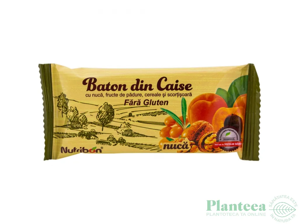 Baton caise nuca fara gluten 40g - NUTRIBON