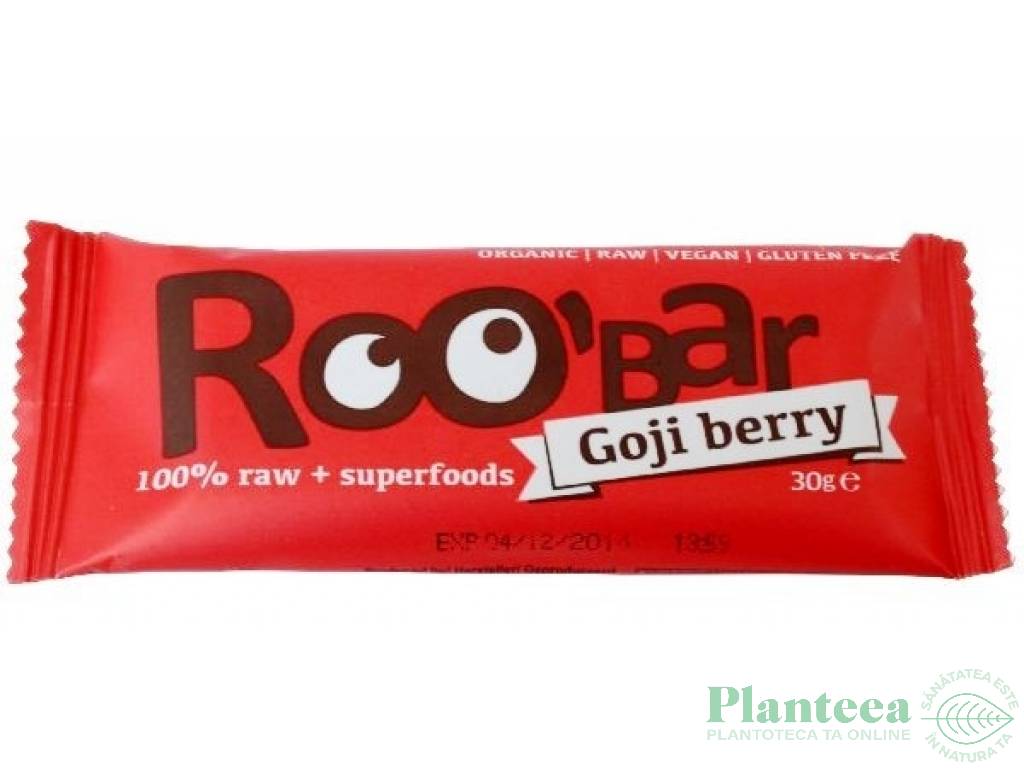 Baton goji raw bio 30g - ROOBAR