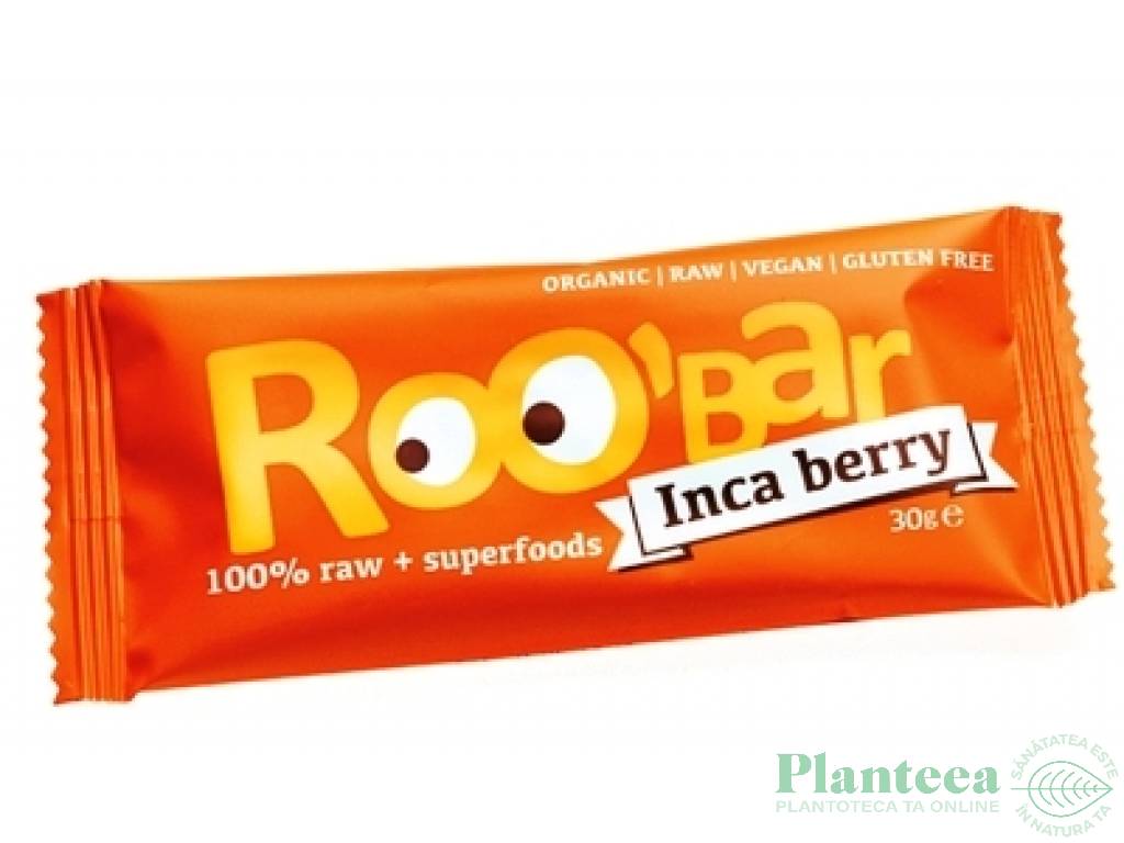 Baton incan fructe raw bio 30g - ROOBAR