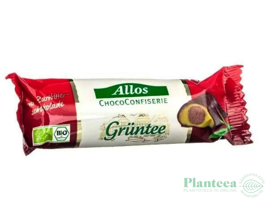 Baton ciocolata martipan ceai verde eco 30g - ALLOS