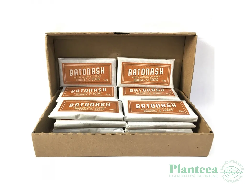 Baton nutritiv miere migdale cocos 50g - BATONASH