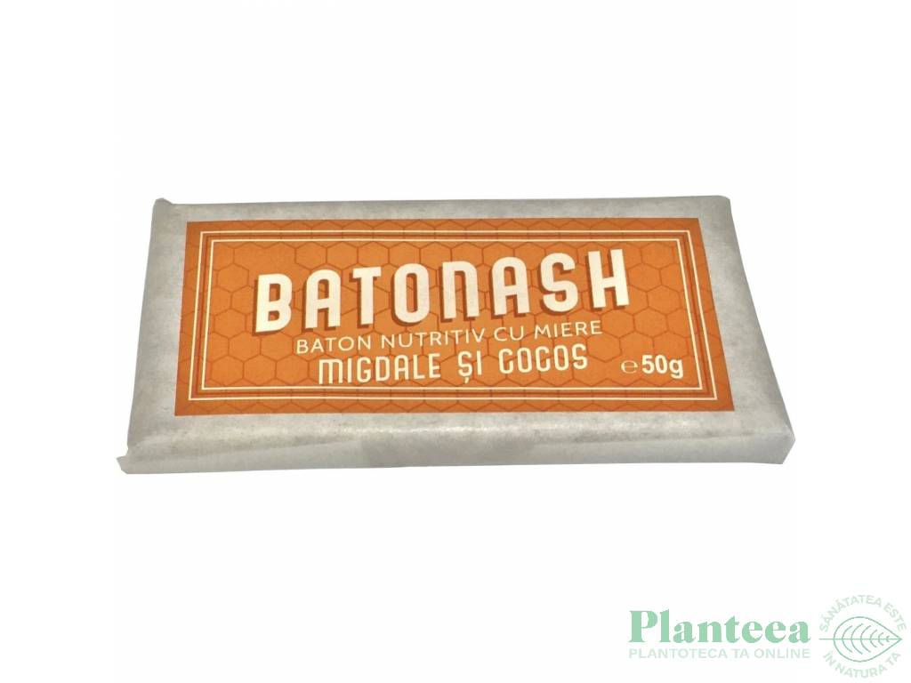 Baton nutritiv miere migdale cocos 50g - BATONASH