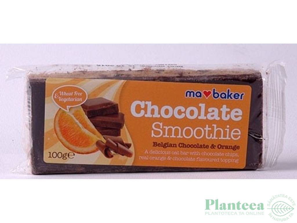 Baton ovaz glazura ciocolata belgiana portocale 100g - MA BAKER
